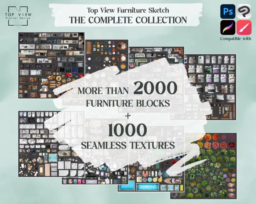 The Complete Collection - 2000 Furniture Blocks and 1000 Textures