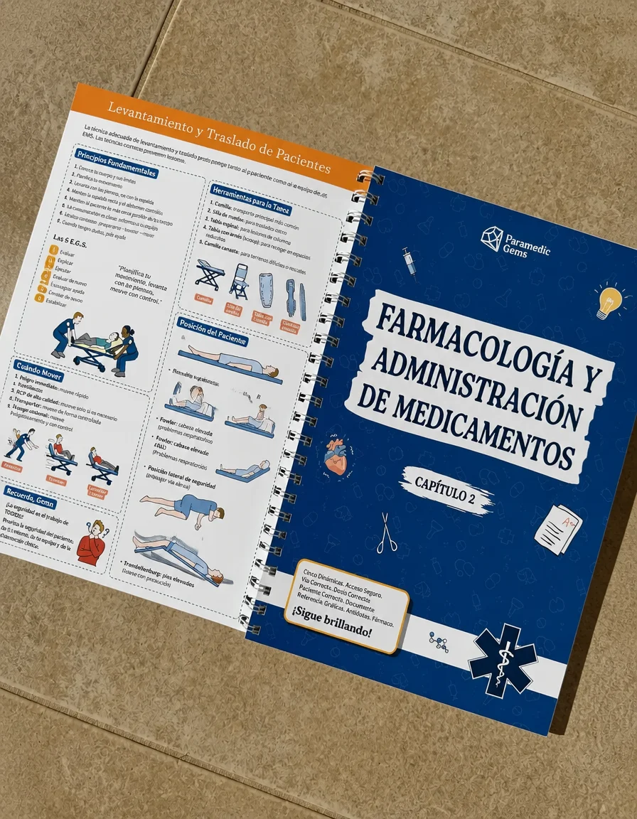 Libro abierto con gráficos